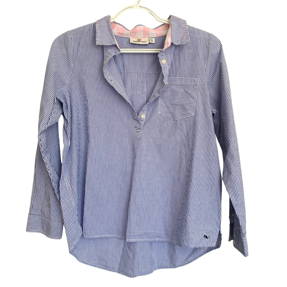 Vineyard Vines | Girls Blue & White Stripe Sconset Popover
